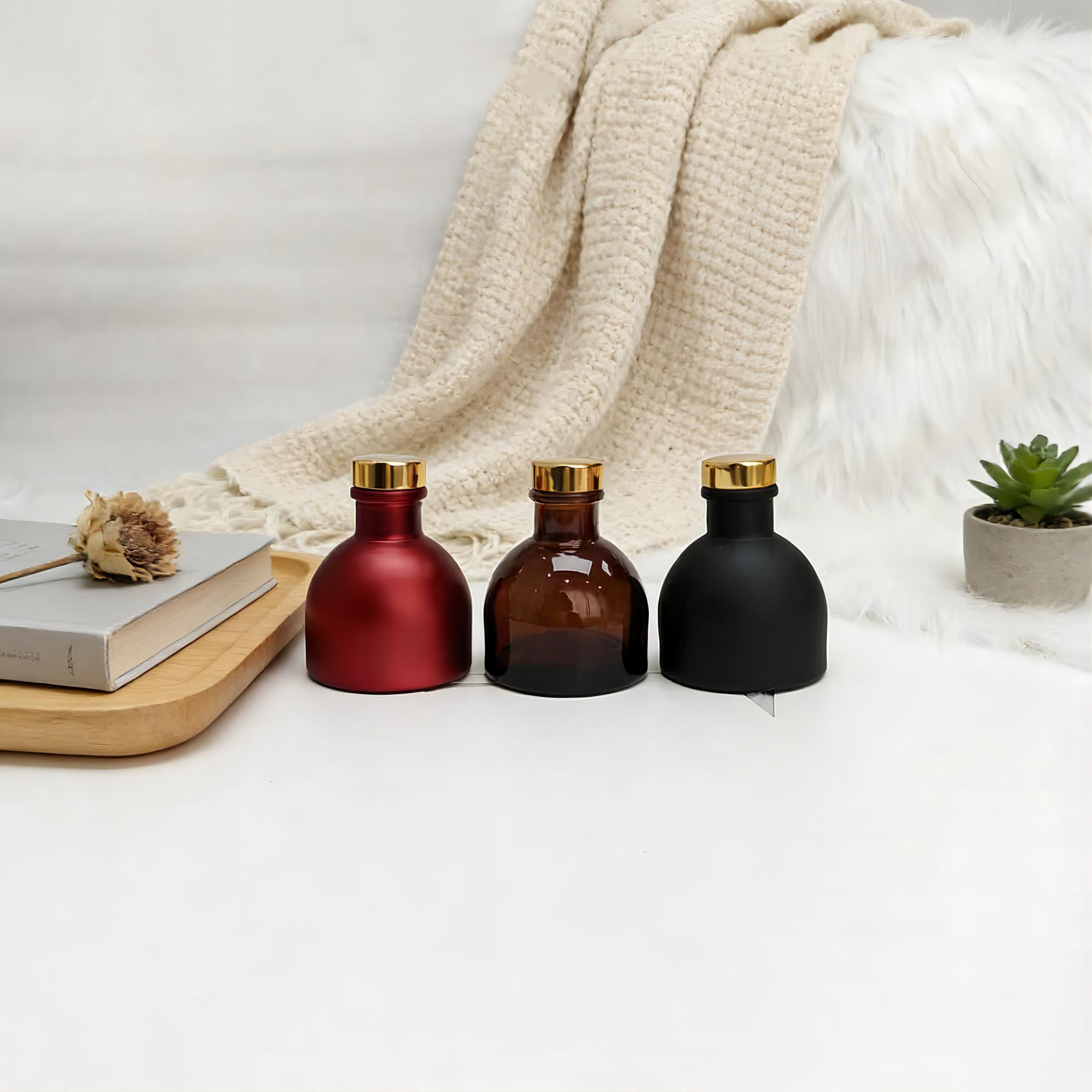 Home Fragrance For Sale - 6Pcs 50ml Mixed Color Frosted Glass