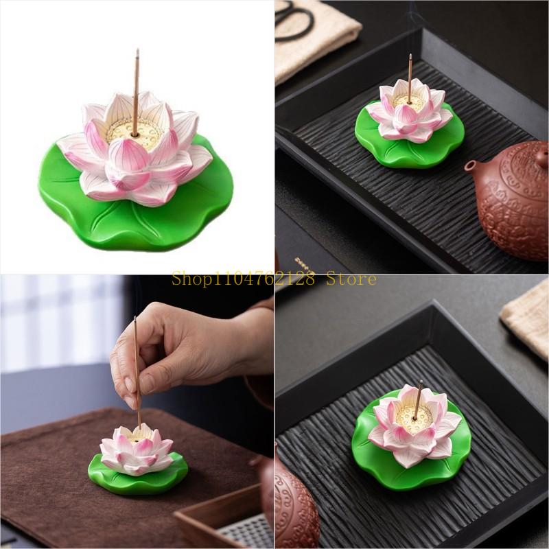 Home Fragrance For Sale - Elegant Resins Rotating Lotuses Incenses Burners
