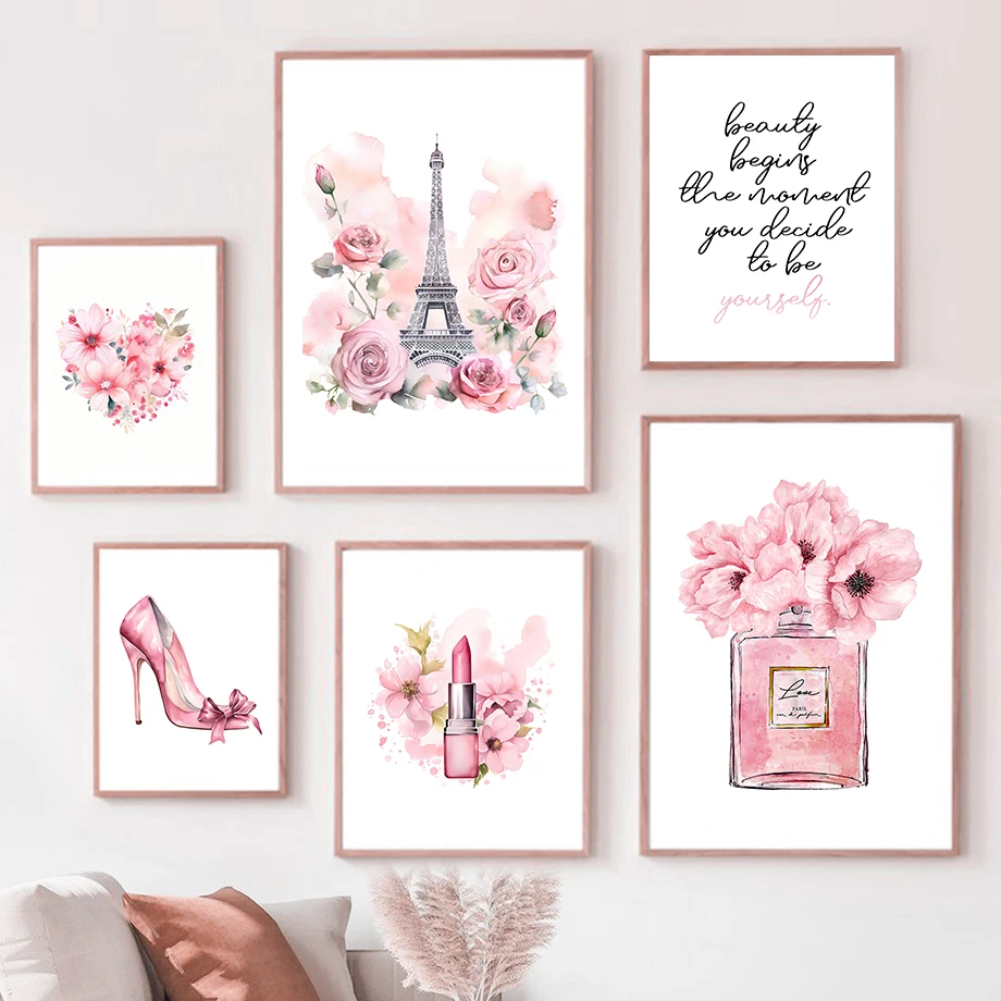 Paris Fashion Art Poster Pink  – Room Spray Bottle Bewertung und Preis