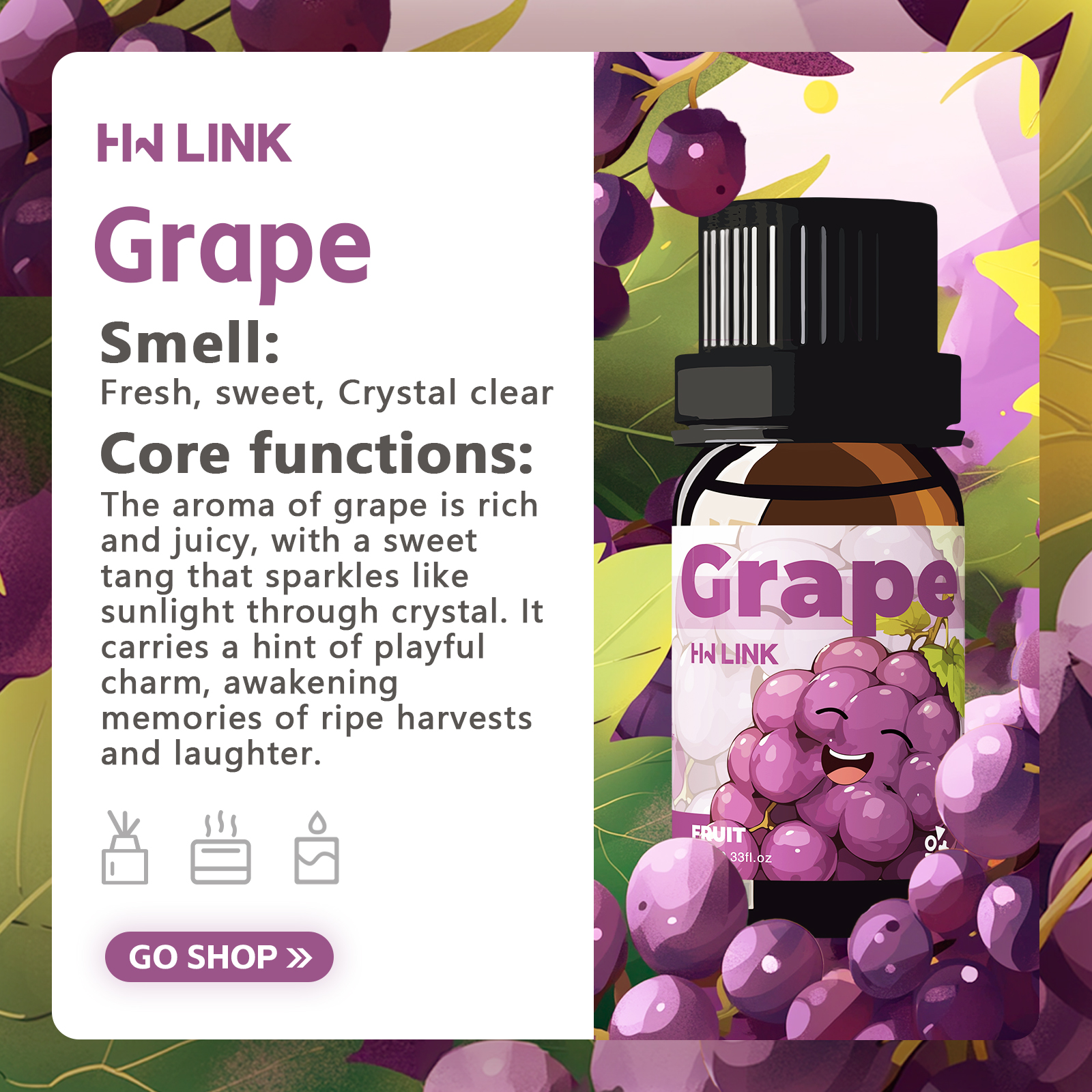 Grape Essential Oil 10ml Perfu – Home Fragrance Accessories Bewertung und Preis